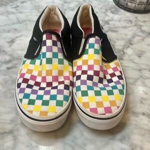 Rainbow 🌈 Vans Off The Wall  Size 5